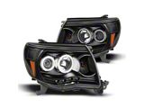 Raxiom Super White LED Halo Projector Headlights; Black Housing; Clear Lens (05-09 Tacoma)