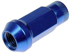 Blue Open End Knurled Wheel Lug Nuts; M12x1.50; Set of 20 (05-24 Tacoma)