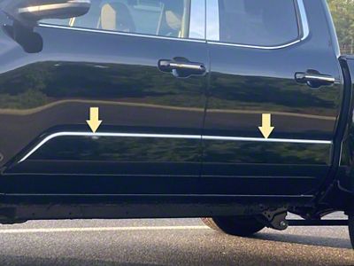 Body Molding Insert Trim Kit; Stainless Steel (24-25 Tacoma Double Cab)