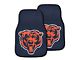 Carpet Front Floor Mats with Chicago Bears Logo; Navy Blue (Universal; Some Adaptation May Be Required)