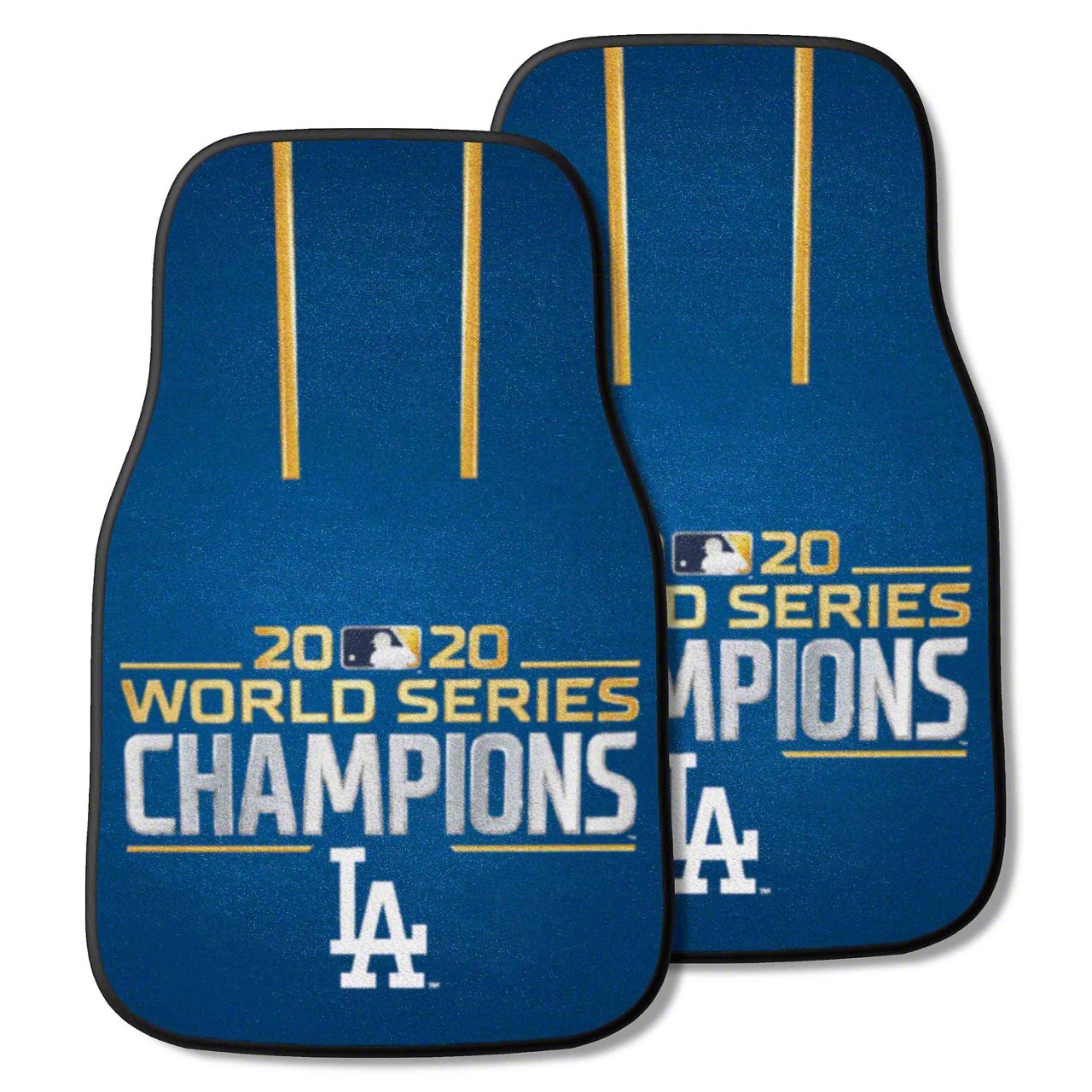 Carpet Front Floor Mats with Los Angeles Dodgers 2020 MLB World