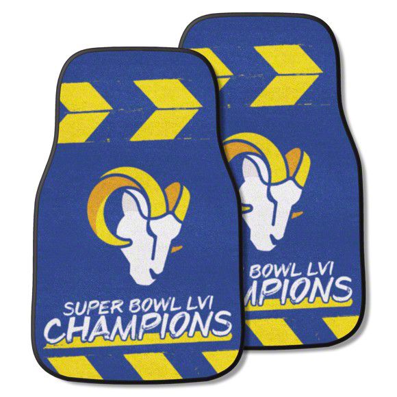 Tacoma Carpet Front Floor Mats with Los Angeles Rams Super Bowl LVI ...