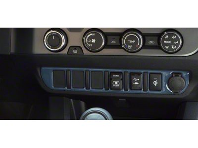 Center Dash 3-Switch Panel Accent Trim; Cavalry Blue (16-23 Tacoma)