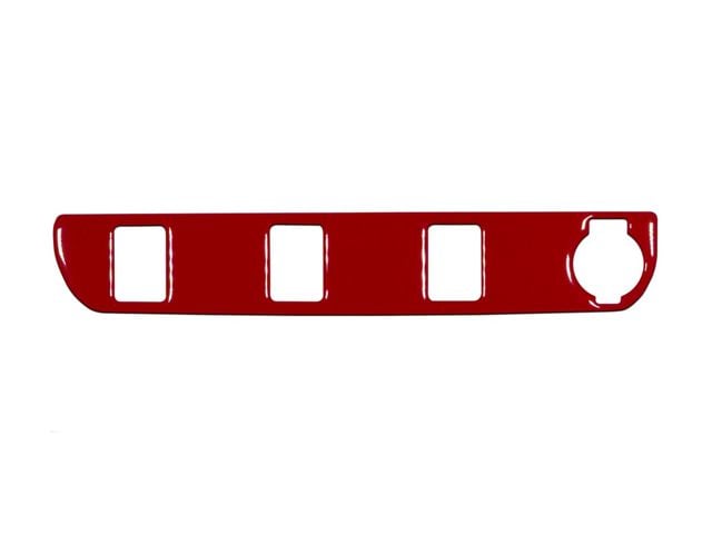 Center Dash 3-Switch Panel Accent Trim; Gloss TRD Red (16-23 Tacoma)