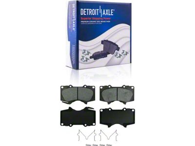 Ceramic Brake Pads; Front Pair (05-23 6-Lug Tacoma)