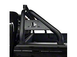 Classic Roll Bar with 7-Inch Black Round LED Lights; Black (15-23 Tacoma)