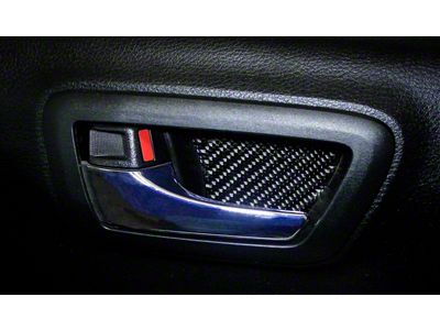 Door Handle Insert Accent Trim; Domed Carbon Fiber (16-23 Tacoma)