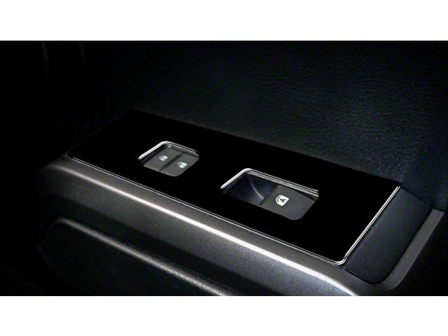 Door Switch Panel Accent Trim; Gloss Black (16-23 Tacoma Access Cab)