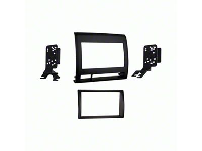 Double-DIN Stereo Installation Kit; Textured Black (05-11 Tacoma)