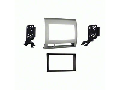 Double-DIN Stereo Installation Kit; Textured Gray (05-11 Tacoma)