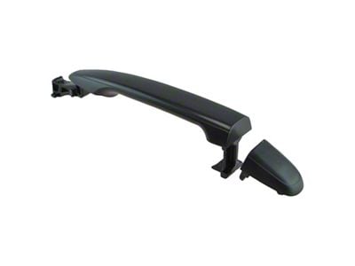 Exterior Door Handles; Rear; Black (05-15 Tacoma Double Cab)