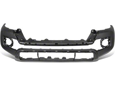 Factory Style Front Bumper Cover without Fog Light and Tow Hook Openings; Primed Black (16-23 Tacoma)