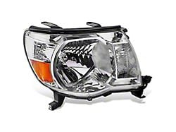 Factory Style Headlight; Chrome Housing; Clear Lens; Passenger Side (05-11 Tacoma)