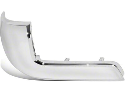 Factory Style Rear Bumper End without Parking Sensor Holes; Driver Side; Chrome (16-23 Tacoma, Excluding Limited & TRD Pro)