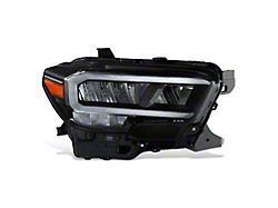 Factory Style Switchback LED DRL Headlight; Black Housing; Clear Lens; Passenger Side (20-23 Tacoma w/ Factory LED Headlights, Excluding TRD Pro)