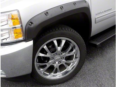 Elite Series Rivet Style Fender Flares; Front; Textured Black (16-23 Tacoma)