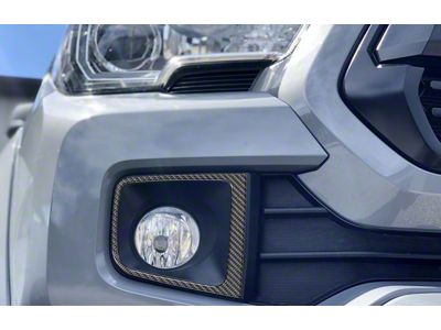 Fog Light Accent Trim; Domed Carbon Fiber (16-23 Tacoma TRD Off-Road, TRD Sport)