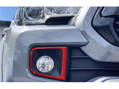 Fog Light Accent Trim; Gloss TRD Red (16-23 Tacoma TRD Off-Road, TRD Sport)