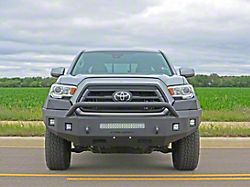 Fortis Front Bumper with Hoop; Textured Black (16-23 Tacoma)