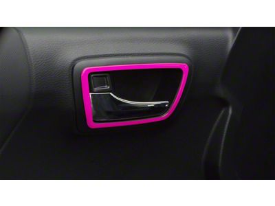 Front Door Handle Surround Accent Trim; Hot Pink (16-23 Tacoma)