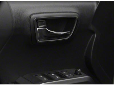 Front Door Handle Surround Accent Trim; Matte Black (16-23 Tacoma)