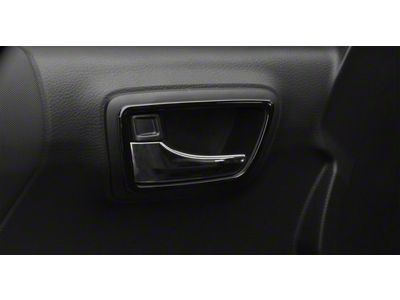 Front and Rear Door Handle Surround Accent Trim; Gloss Black (16-23 Tacoma Access Cab)