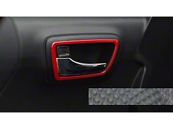 Front and Rear Door Handle Surround Accent Trim; Gloss TRD Red (16-23 Tacoma Double Cab)