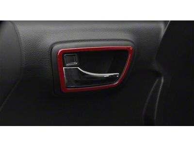 Front and Rear Door Handle Surround Accent Trim; Ruby Red (16-23 Tacoma Access Cab)