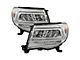 Full LED Headlights with LED Light Bar; Chrome Housing; Clear Lens (05-11 Tacoma)