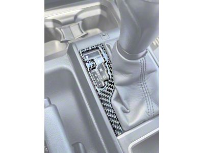 Gear Selector Accent Overlay; Forged Carbon Fiber (16-23 Tacoma)