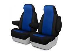 Genuine Neoprene Custom 1st Row Bucket Seat Covers; Blue/Black (16-23 Tacoma)