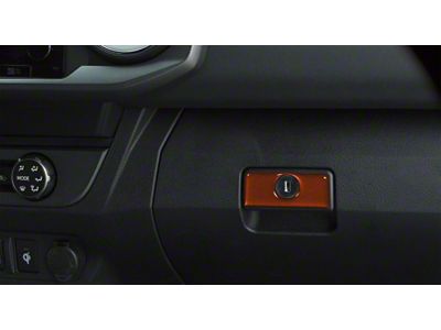 Glove Box Handle Accent Trim; Inferno (16-23 Tacoma)