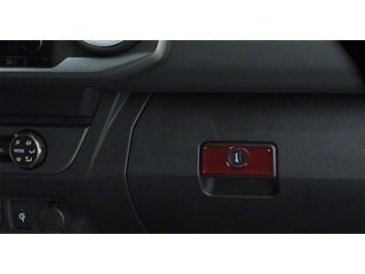 Glove Box Handle Accent Trim; Ruby Red (16-23 Tacoma)