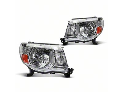 Halogen Headlights; Chrome Housing; Clear Lens (05-11 Tacoma Pre Runner, X-Runner)