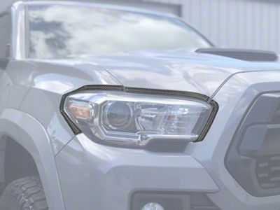 Headlight Accent Trim; Forged Carbon Fiber (16-23 Tacoma)