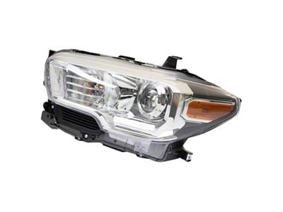 Headlight; Chrome Housing; Clear Lens; Driver Side (19-23 Tacoma)