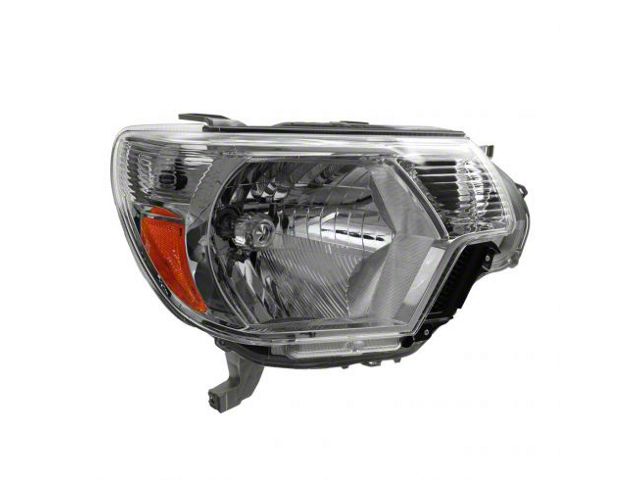 Headlight; Chrome Housing; Clear Lens; Passenger Side (12-15 Tacoma)