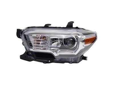 Headlights; Chrome Housing; Clear Lens (16-23 Tacoma w/ Factory Halogen Headlights & Fog Lights)