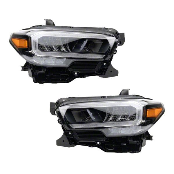 Tacoma Headlights; Chrome Housing; Clear Lens (21-23 Tacoma, Excluding ...