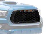 Horizon Series Upper Replacement Grille with Amber LED Running Lights; Matte Black (16-23 Tacoma)