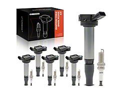 Ignition Coil Set with Iridium Spark Plugs; Black (16-23 3.5L Tacoma)