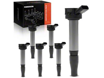 Ignition Coils; Set of Six; Black (16-23 3.5L Tacoma)