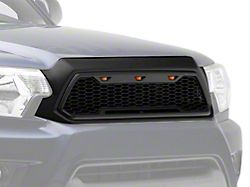 Impulse Upper Replacement Grille with Amber LED Lights; Matte Black (12-15 Tacoma)