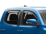 EGR In-Channel Window Visors; Front and Rear; Dark Smoke (16-23 Tacoma Double Cab)