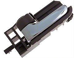 Interior Door Handle; Front and Rear Left; Chrome; With Gray Lock Knob; Plastic (05-15 Tacoma Double Cab)