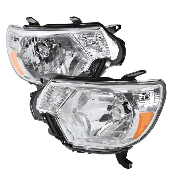 Tacoma JDM Style Headlights; Chrome Housing; Clear Lens (12-15 Tacoma)