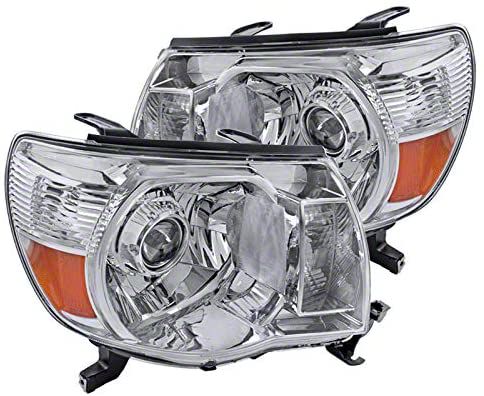 Tacoma JDM Style Projector Headlights; Chrome Housing; Clear Lens (05 ...