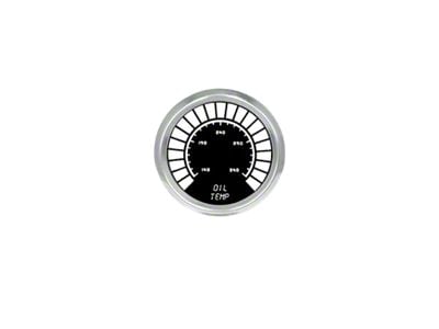 LED Analog Bargraph Oil Temperature Gauge; 2-1/16-Inch; White; 140-340 Degrees (Universal; Some Adaptation May Be Required)