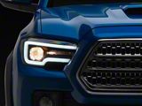 LED DRL Sequential Projector Headlights; Black Housing; Clear Lens (16-20 Tacoma w/ Factory Halogen Headlights)