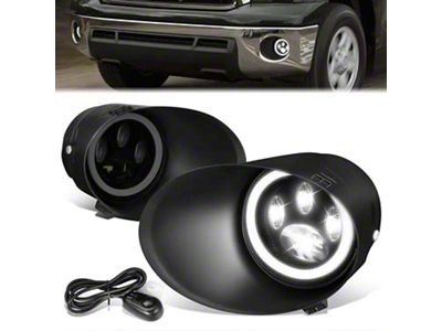 LED Halo Projector Fog Lights with Switch; Smoked (05-11 Tacoma)